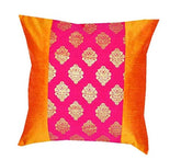 Set of 5 Silk Cushion Covers 16x16 Inches, Sofa Cushion Cover, Birthday Gift, Decorative Throw Pillow, Decorative Handmade Cushion Covers